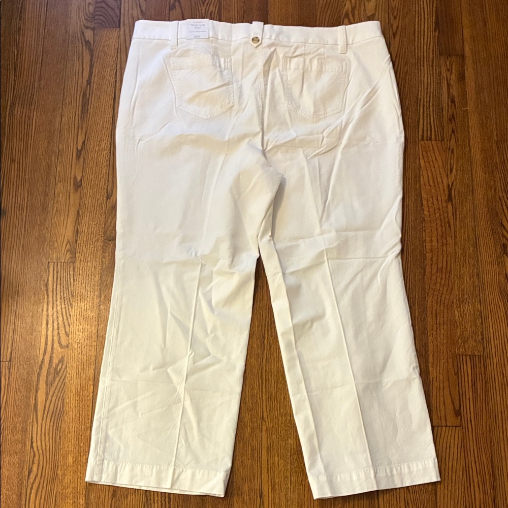 Talbots Women's Wide Leg Pant in White, sz 22W, NWT - Picture 4 of 6